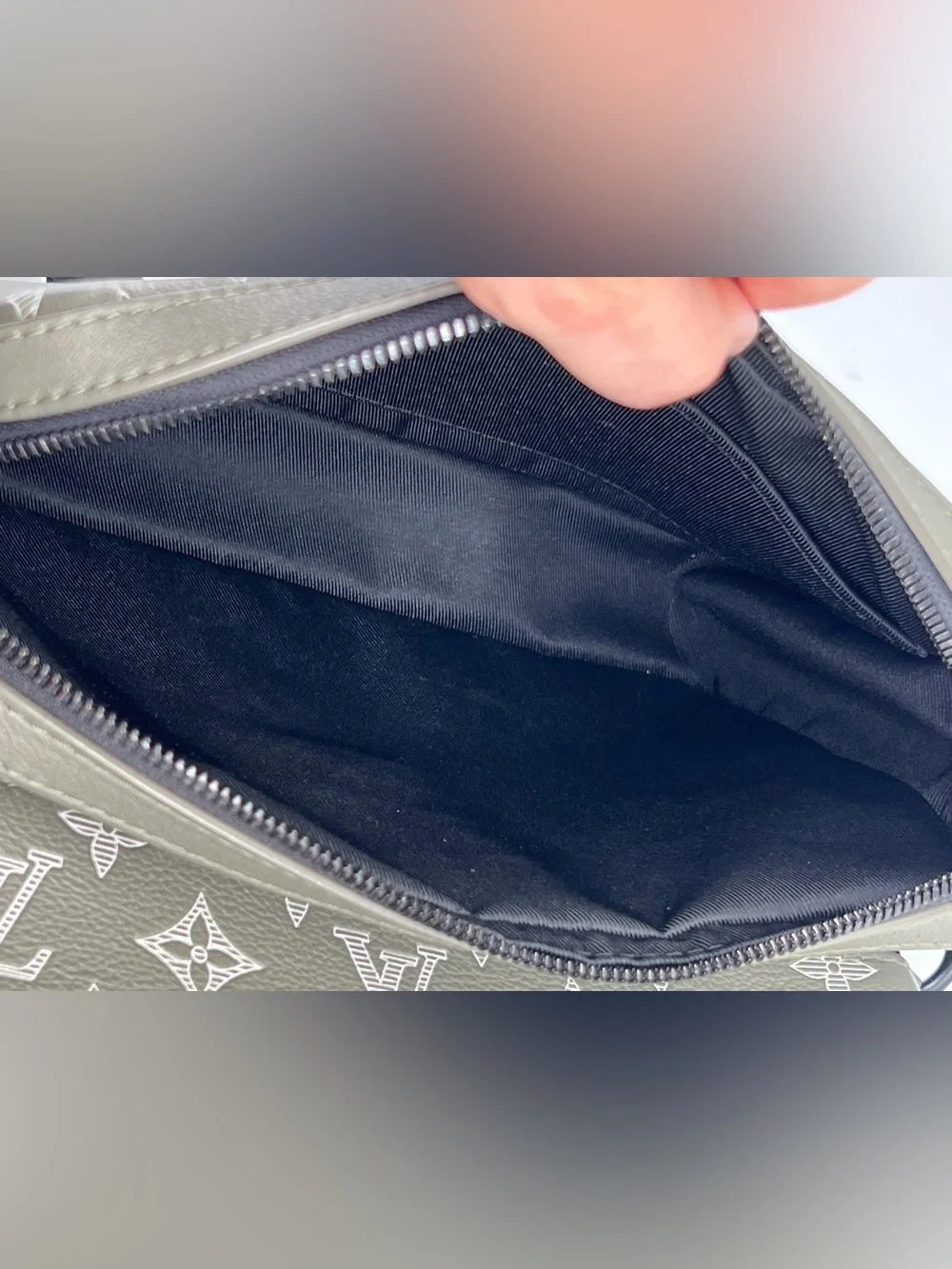Louis Vuitton Trio Messenger Monogram Shadow Ink Green Bag